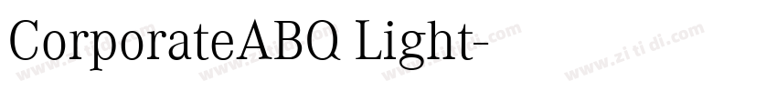 CorporateABQ Light字体转换